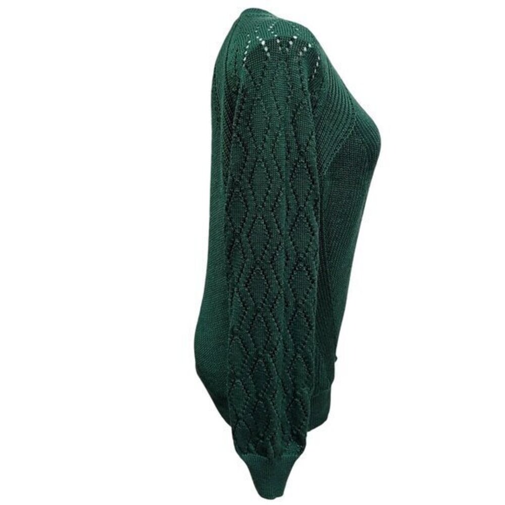 Grace Karin Green Sweater Crew Neck L - Picture 4 of 10